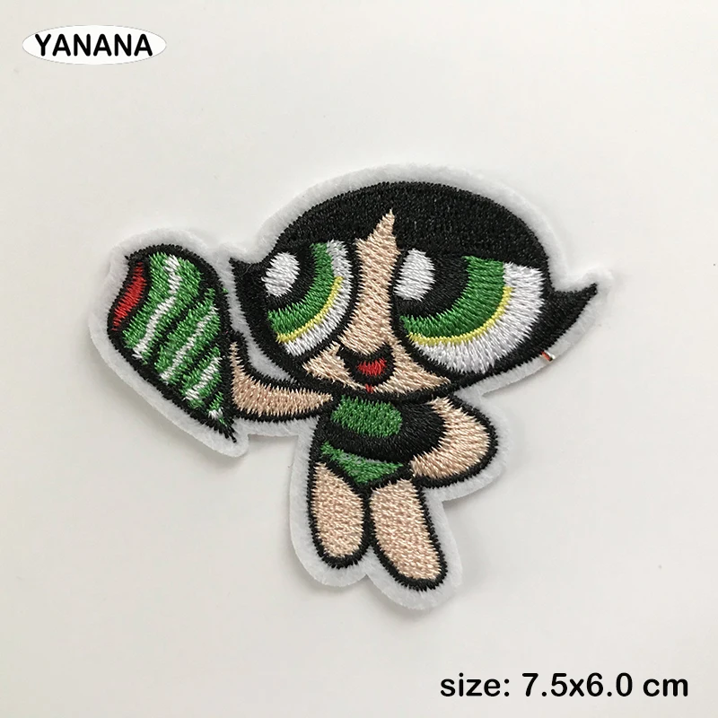 Tailor's Scissors Cartoon lovely girls Iron on Embroidered Cloth Patch For Girls Boys Clothes Stickers Apparel Garment Accessories materials for sewing machine