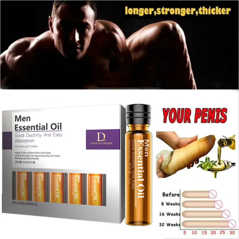 5PCS Penis Thickening Growth Man Big Dick Enlargment Liquid Cock Erection Enhance Men Health Care Enlarge Massage Oils | Красота и