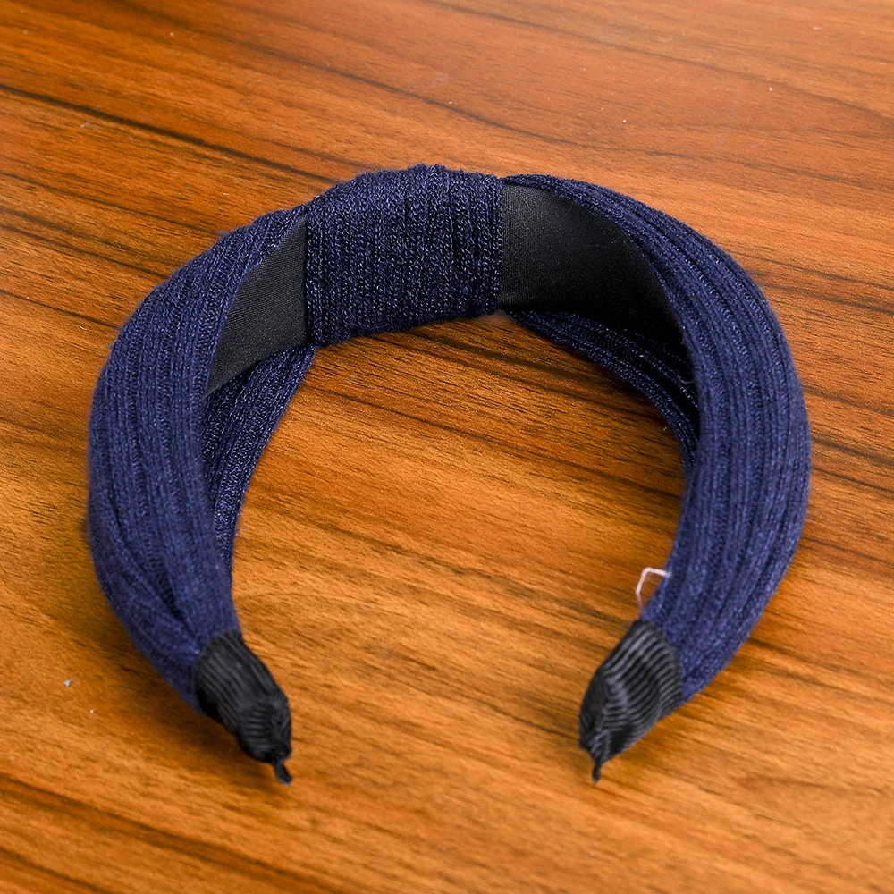 Leveo, одноцветные повязки на голову, ободок для вязания, завязанные повязки для волос для женщин, аксессуары для волос, зимняя Складная широкая повязка на голову, обруч для волос