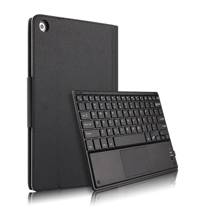 Черный Деловой чехол из искусственной кожи для huawei MediaPad M5 Pro 10,8, защитный чехол-подставка, беспроводной чехол с клавиатурой Bluetooth, чехол для планшета+ ручка - Цвет: Черный