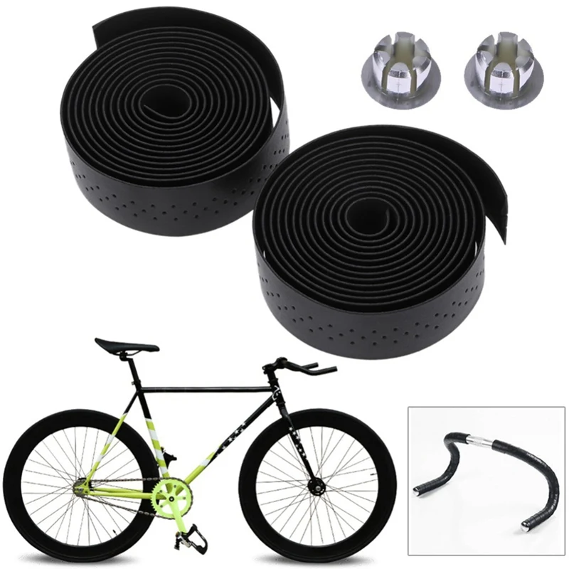 

2Rolls Road Bike Straps Breathable Sweat-absorbent High Quality Shockproof EVA PU Handlebar With Color Surround