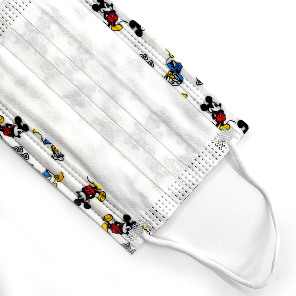 10/20/30/40/50/100Pcs Disney Disposable Child Mouth Mask Adult Cartoon Mickey Print Mask Kids 3Layer Filter Protective Face Mask