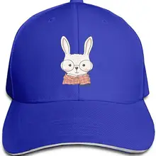 Унисекс милый кролик портрет очки зайчик Мода Бейсболка с козырьком Кепка для путешествий/спорта