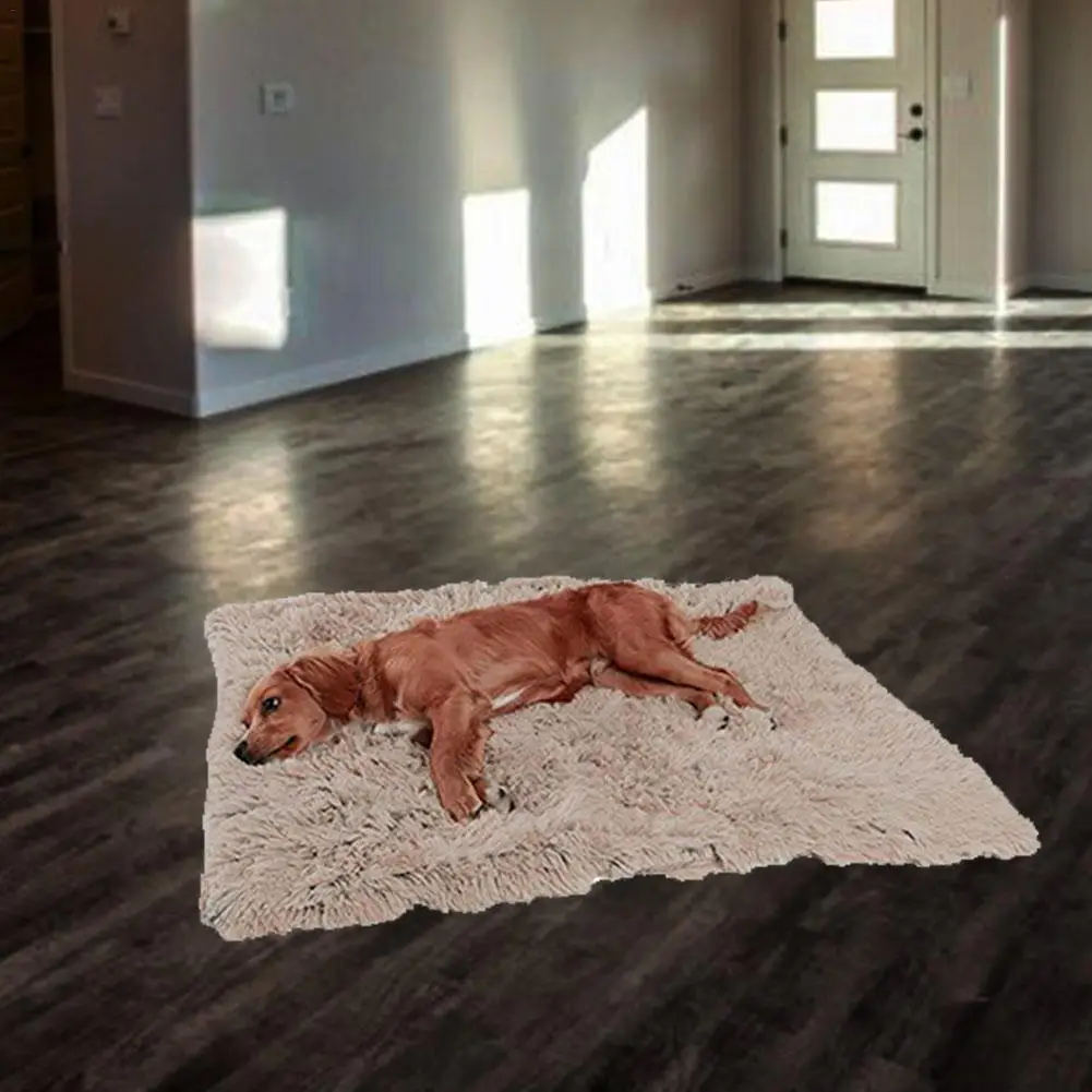 Long Plush Pet Dog Cat Bed Blankets Fluffy Dog Bed Mats Deep Sleeping Soft Summer Thin Covers For Large Dogs Solid Cats Mattress