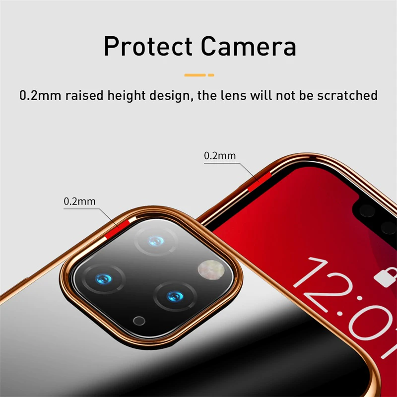 Роскошный прозрачный чехол Baseus для iPhone 11 Pro Max, ультра тонкий чехол для iPhone 11 Pro Max 5,8 6,1 6,5, чехол s, новейший чехол