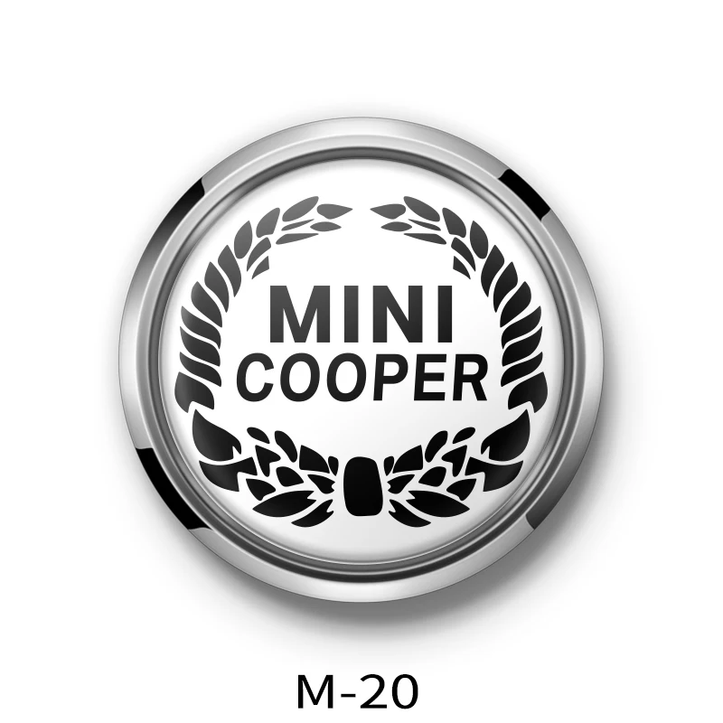 Автомобильные аксессуары наружный для BMW MINI COOPER S JCW F55 F56 F60 R55 R60 clubman передний бампер Гриль металлический 3D эмблема значок наклейка - Название цвета: M-20