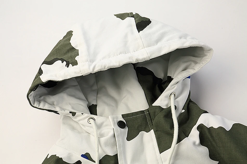 Camoflague с буквенным принтом Hoode, большие размеры, мужские зимние куртки и пальто, Толстая Уличная куртка-бомбер, пуловер, мужская одежда