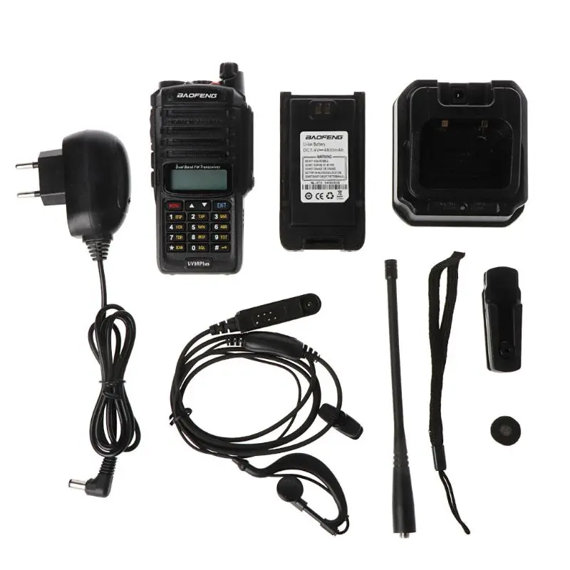 Baofeng UV-9R plus Высокая мощность обновление водонепроницаемый walkie talkie 10 Вт для двухсторонней радиосвязи дальнего радиуса действия 10 км 4500/4800 мАч ЕС Plug