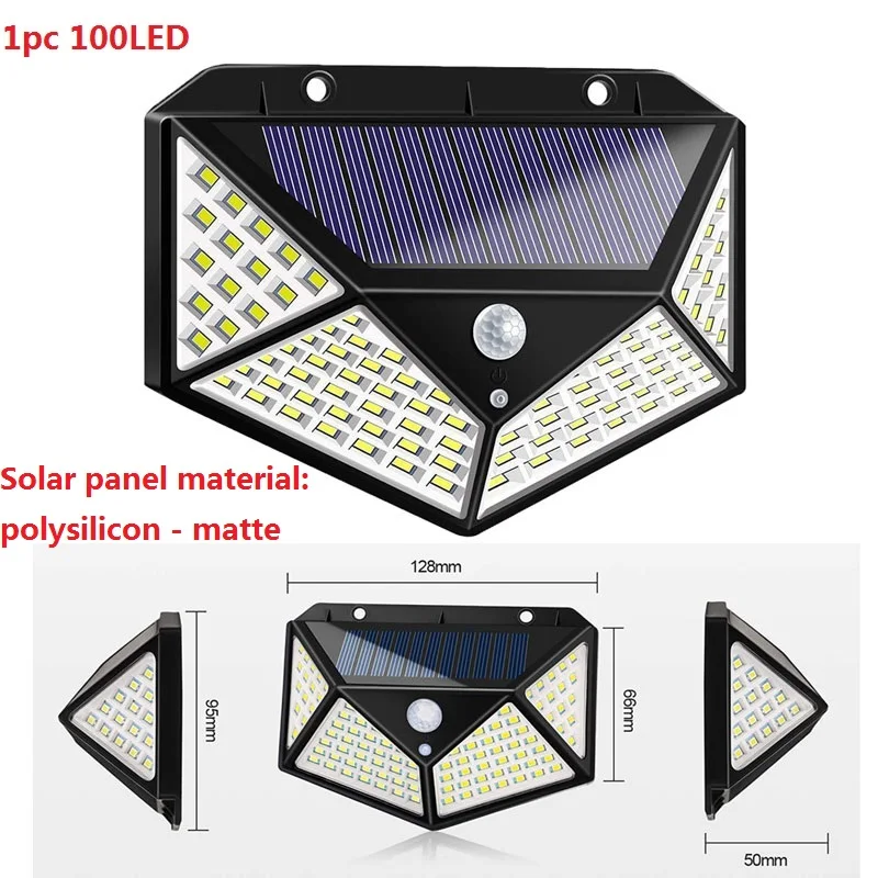 208LED солнечная мощность PIR датчик движения настенный светильник Открытый сад уличный светильник водонепроницаемый солнечный светильник - Испускаемый цвет: 3