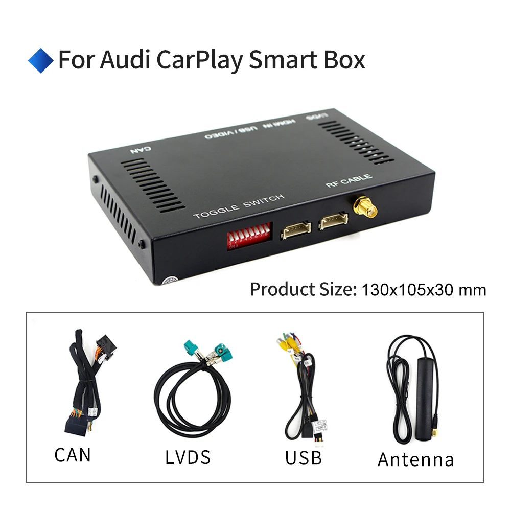 Carlinkit Decoder 2.0 CarPlay Wireless Android Auto for AUDI All Models A1 A3 A4 A5 A6 A7 A8 Q2 Q3 Q4 Q5 Q7 A4L Q5L Q2L 3G+ Kit