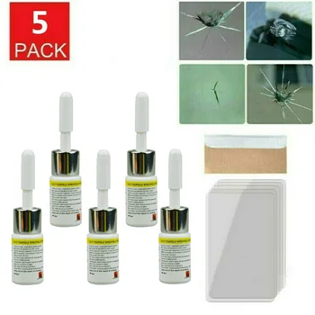 

2020 CAR UNIVERSAL 5 PCS Pack Auto Glass Nano Repair Fluid Car Window Glass Crack Chip Repair Tools
