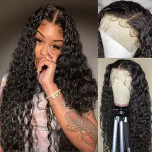 Aliexpress - New 150% Density Lace Front Curly Wigs for Women Glueless Synthetic heat Resistant Fiber Hair Lace Wig Swice Lace