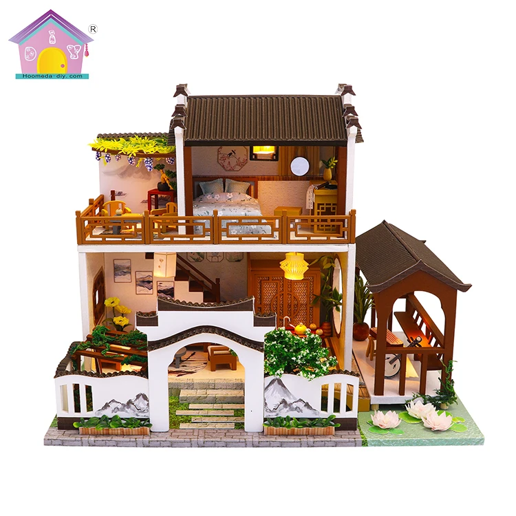 wooden miniature dollhouse furniture