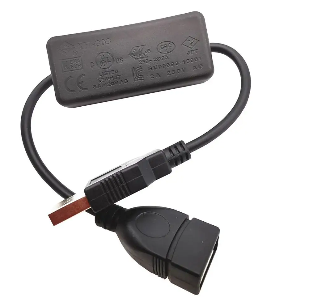 Медный удлинитель питания с USB портом 3 А 22AWG|Кабели питания| |