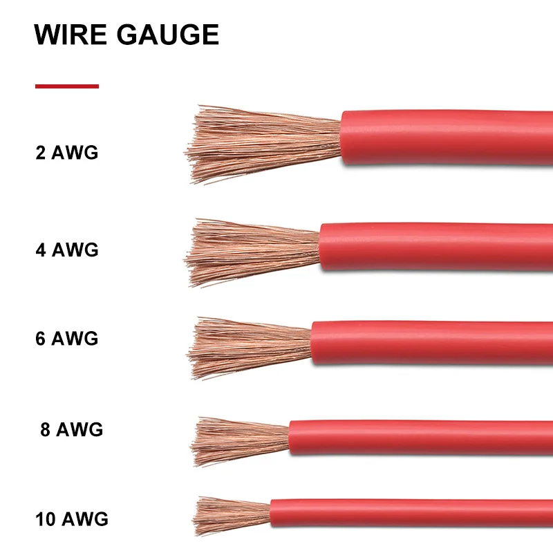 RV Fine-Wire Twisted Copper Wire 2/4/6/8/10AWG PVC 5M Insulated Flexible Soft Single Core Multi Stranded Cable 1 Meter