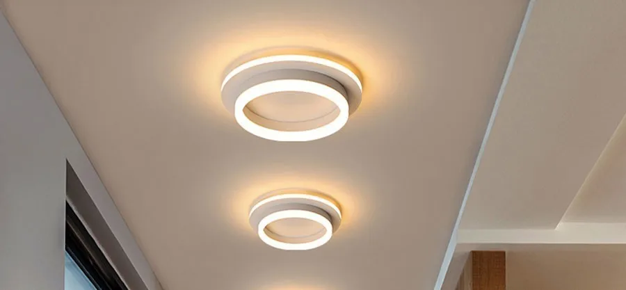 luminária moderna de teto em acrílico suspenso de 20w