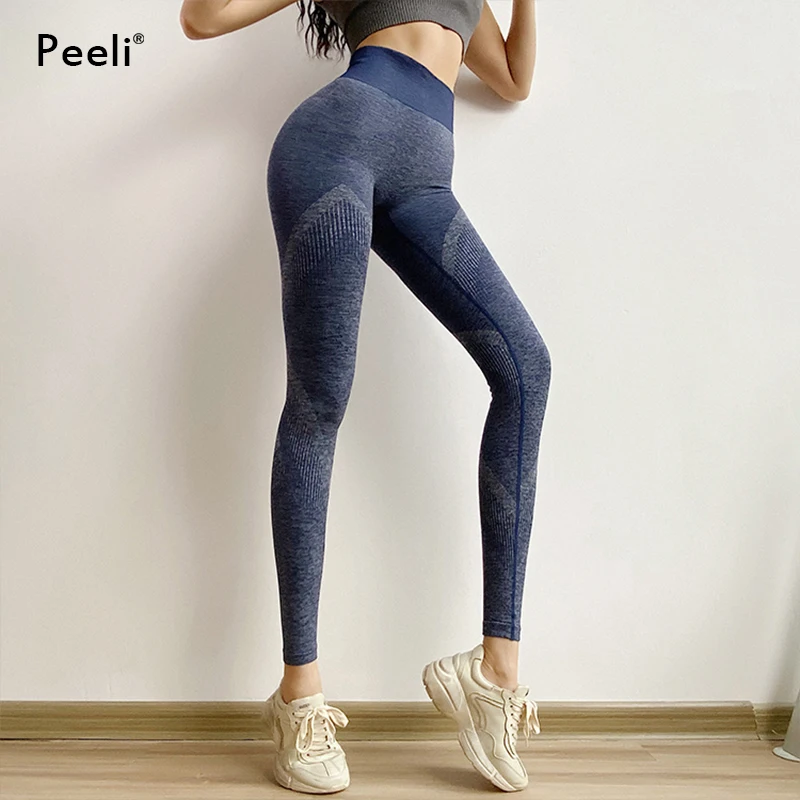 Peeli, пуш-ап, женские штаны для йоги, для спортзала, леггинсы, высокая талия, спортивные штаны, для тренировки, леггинсы для фитнеса, бесшовные леггинсы, Mujer, йога-брюки