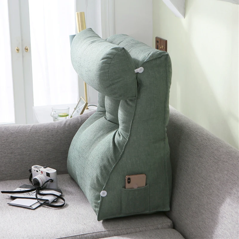 

Headrest Chair Cushion Large Bedside Solid Color Series Rocking Chair Cushions Backrest Pillow for Bed Pouf Chambre Gift FK036