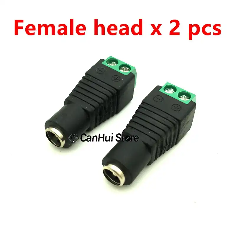 2pcs Cctv Kameras 2 1mm X 5 5mm Weiblich Mannlich Dc Power Stecker Adapter Dc Power Buchse Stecker Stecker Buchse Aliexpress