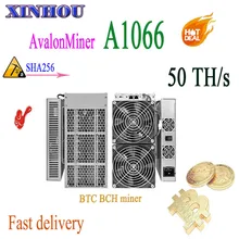 BTC BCH Майнер Avalon A1066 Технические данные: около 50 т SHA256 Asic шахтер лучше, чем AvalonMiner 1066 M21S M20S M3 AntMiner S17+ S17e T17+ T17e T2T T3