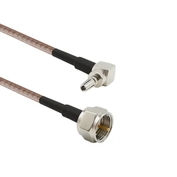 

2/5/8 Meter CRC9 Male Right Angle to F Type Male RF Connector RG316 Pigtail Cable For HuaWei USB Cards