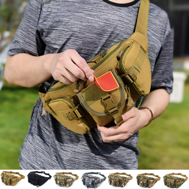 Тактическая Сумка Molle Водонепроницаемая поясная походная сумка для рыбалки Спортивная охотничья поясная Сумка для кемпинга поясная армейская сумка Мультикам