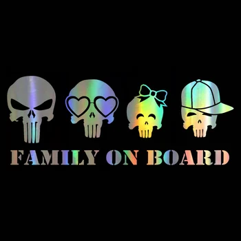 

Reflective Family On Board Car Stickers Decal Bumper Motorcycle for Bmw E46 Cover Scratches Auto Accessories PVC9cm X4cm