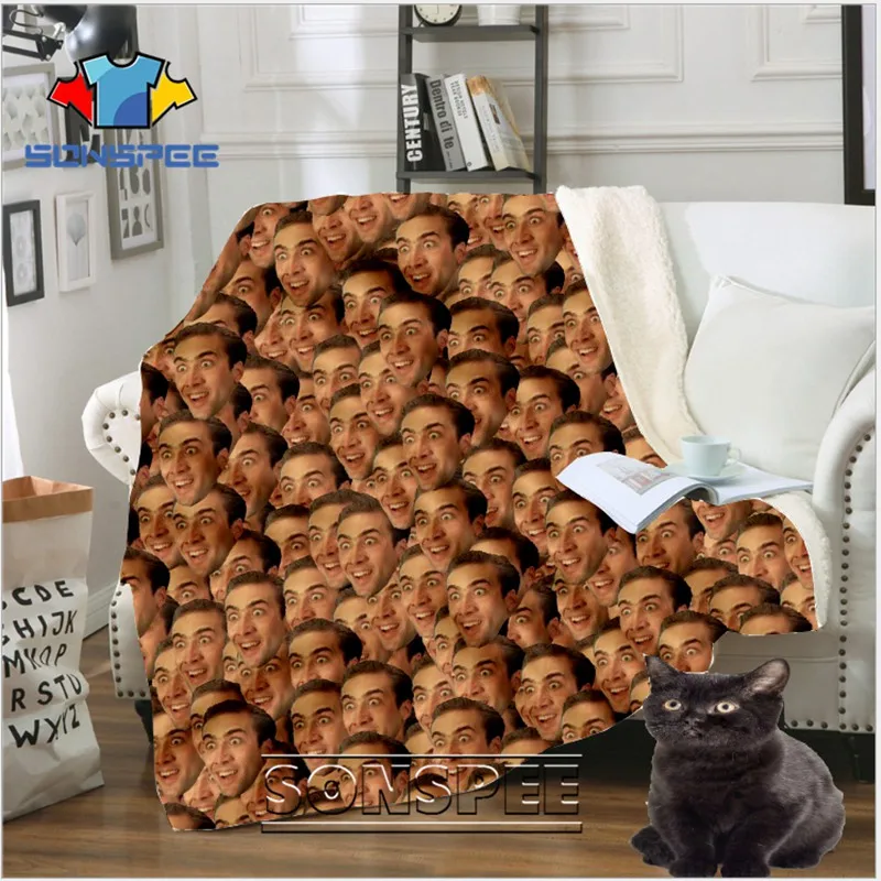 Покрывало SONSPEE с 3D принтом покрывало Николя Кейдж постельное белье для взрослых и