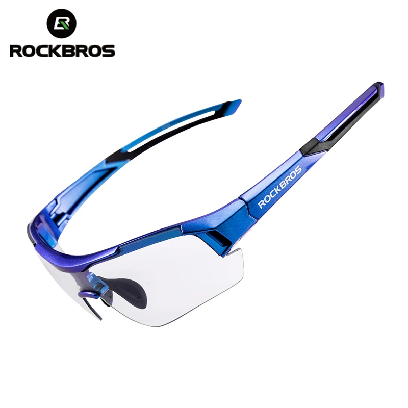  ROCKBRO 2019 New Cycling Glasses Photochromic UV400 Myopia Frame Gradient Blue Sport Sunglasses Men