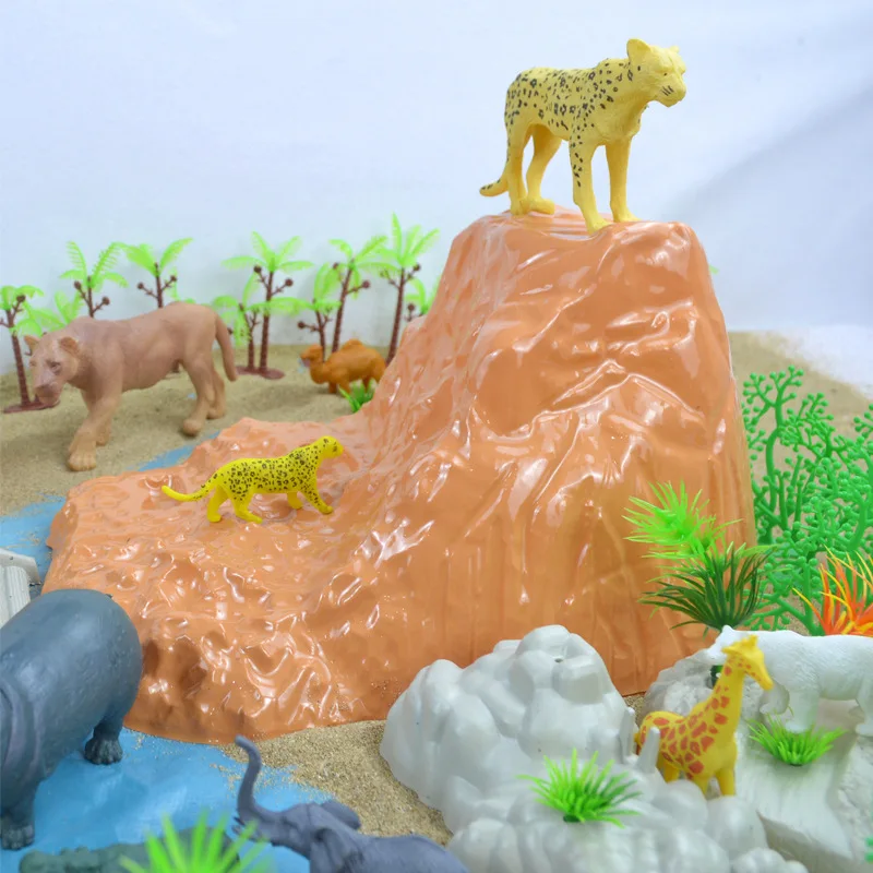 

Genuine Product 3C 200pcs Wild Animal Forest Solid Static Animal Model CHILDREN'S Toy Liger Wolf like