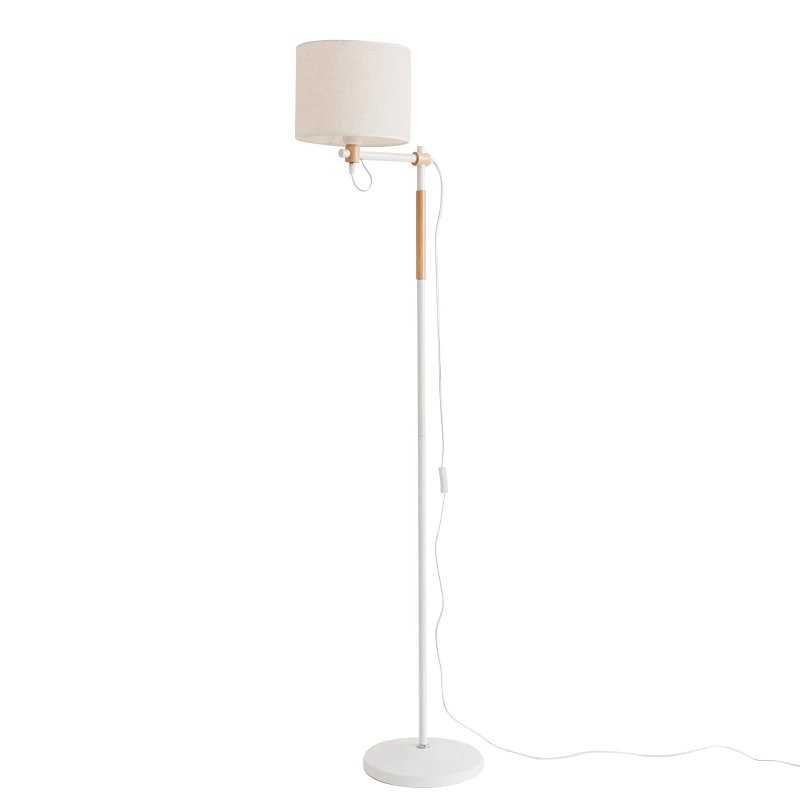 Современный минималистичный деревянный Ins простая напольная лампа Life Fabric Shade креативный напольный светильник для гостиной