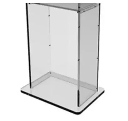 Beautiful crystal clear acrylic cross pulpit of the church clean cross lectern