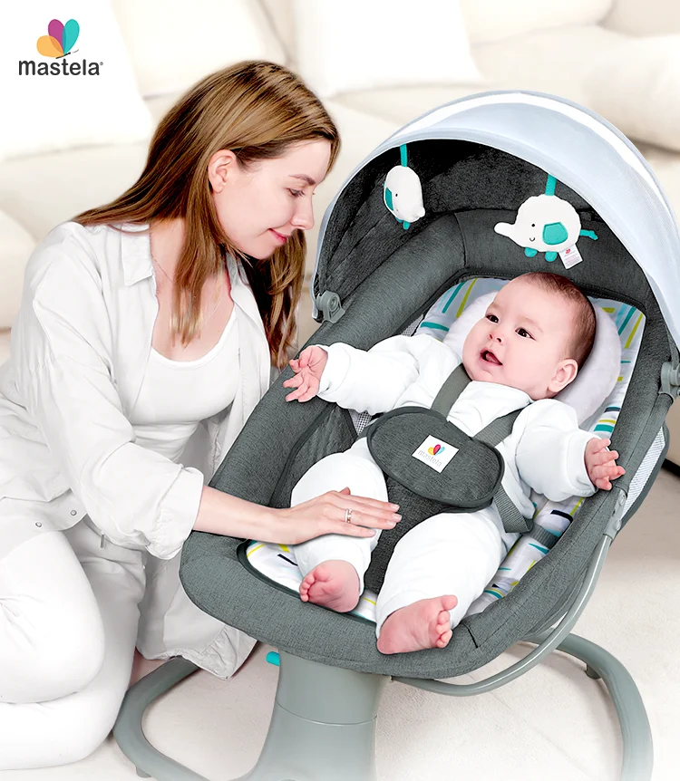 Mastella Balancelle Electrique 3en1 Pour Bebe - Gris Foncé à prix pas cher