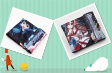 Anime Sword Art Online Logo portfel nowa klamra portfel chłopcy dziewczęta saszetka na karty kredytowe małe drobne portfele tanie tanio MANQIFNG CN (pochodzenie) SHORT NYLON pu leather W stylu rysunkowym Na co dzień Kieszeń na przepustki Kieszonka na monety