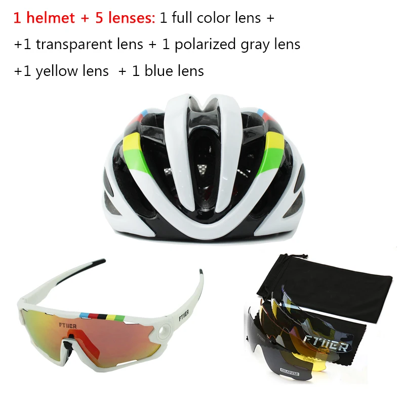 set 5 Стиль велосипедные очки с Helmetes фотохромные UV400 MTB велосипед езда TR90 спорт на открытом воздухе поляризованные очки - Цвет: set 5