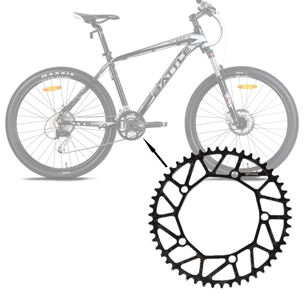 

Anti Rust Durable Bicycle Chainring Black Chainwheel Disc Teeth Positive And Negative Round Practical Ultra Light Single Plate