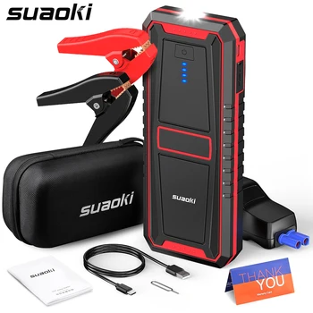

Suaoki U17 1000A Peak Jump Starter Portable 18000mAh Power Bank QC 3.0 Type-C Output LED Light Smart Battery Clamps for Car Boat