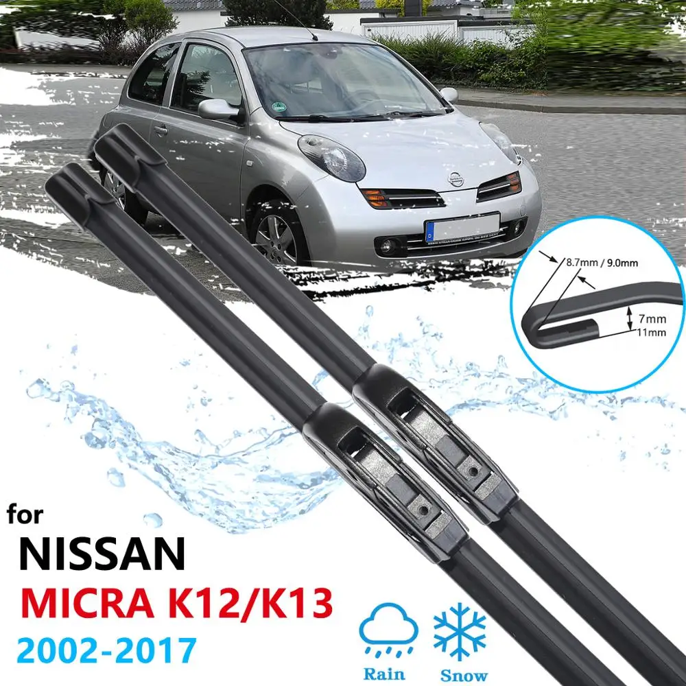 Car Wiper Blades For Nissan Micra K12 K13 20022017 Front Windscreen