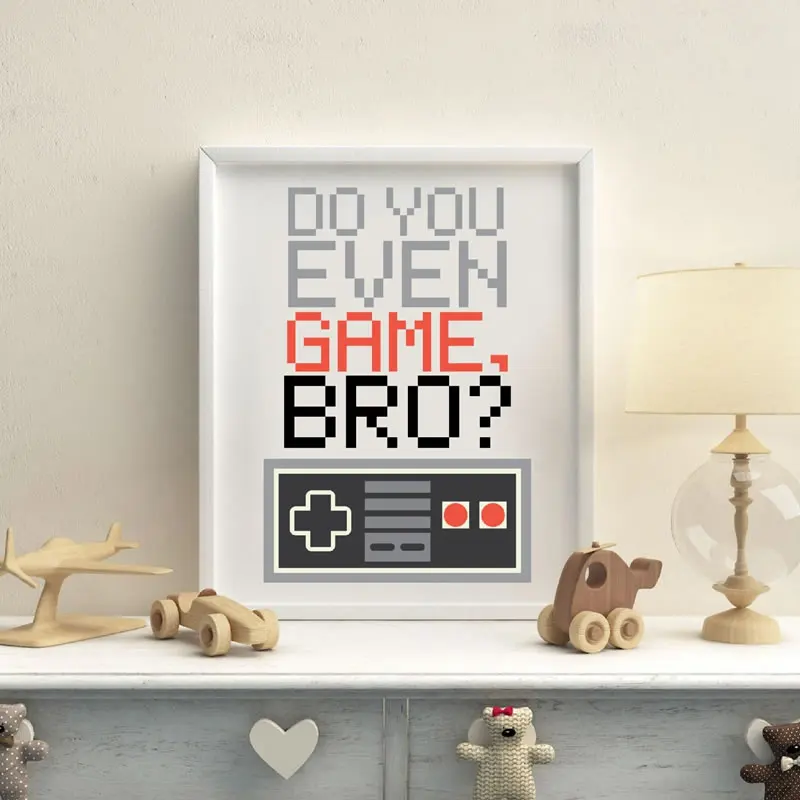 Игры контроллер холст живопись настенные картины вы даже игры Бро Gamer видеоигры холст художественные принты и постер для мальчиков декор комнаты