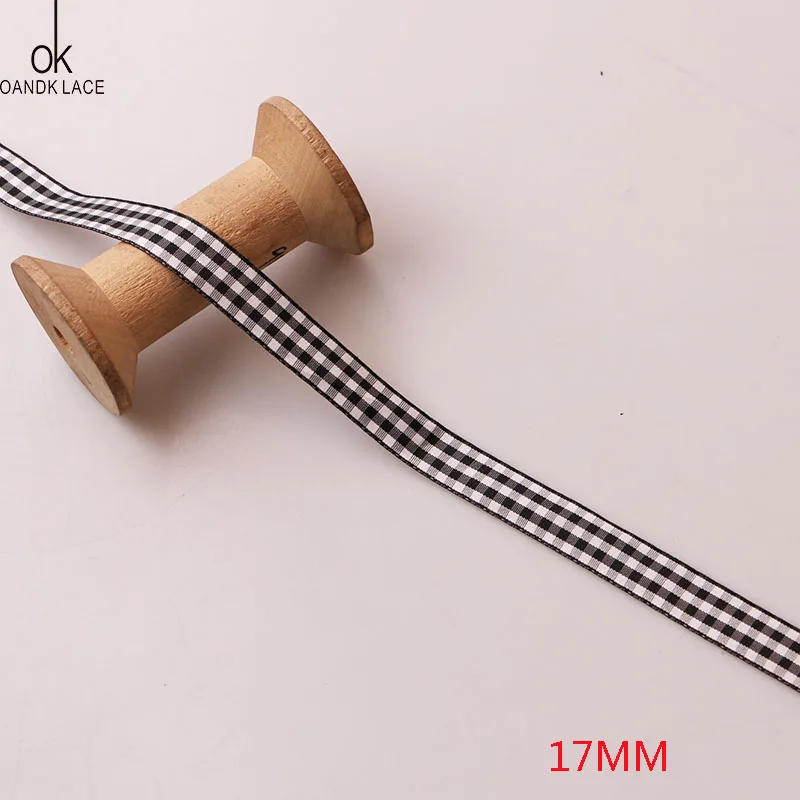 10 yards Plaid ribbon British Ribbon Ribbon silk Earrings accessories home made bow hair DIY material - Цвет: 10 yards
