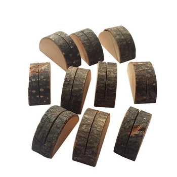 

New 10pcs Wooden Table Name Holders Number Holders Wood Base Card Picture Note Clip for Wedding Party Tables Decorations
