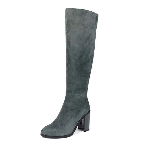 SOPHITINA/новые женские ботинки высококачественные удобные замшевые ботинки с круглым носком на высоком каблуке 10 см ботинки ручной работы на молнии C226 - Цвет: black