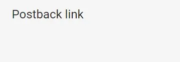 

Postback link Supplement postage
