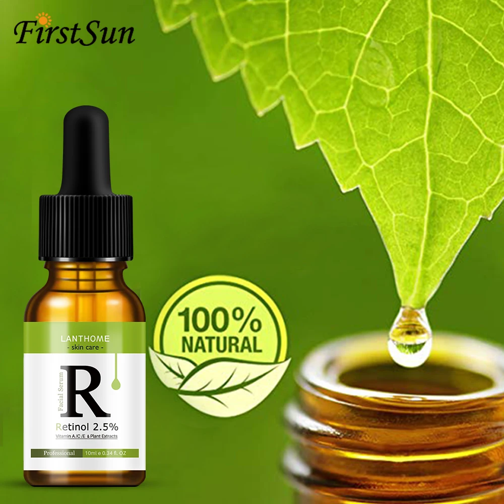 Natural Retinol 2.5 Facail Serum Lifting Firming Collagen Essence Remove Wrinkle Anti Aging Face Skin Care Fade Fine Lines