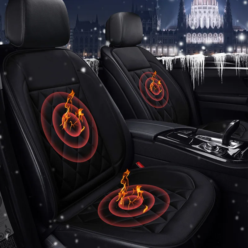 Easy Install Not Moves 12v Electric Heated Car Seat Cushions Winter Heating Keep Warm Non Slide Cover Quality Guarantee RU6 X25 |