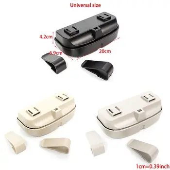 

Car Sun Visor Sunglasses Case Holder, Eye Glasses Organizer Box with A Double Snap Clip Design, Includes 2 Gas or Credit Card