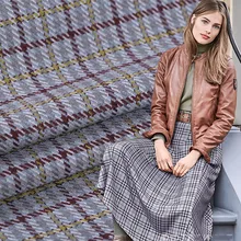 Сделано в Италии элегантная клетчатая льняная шерстяная ткань для костюмов юбка Базен riche getzner tissu африканская telas por metro tissus stoffen