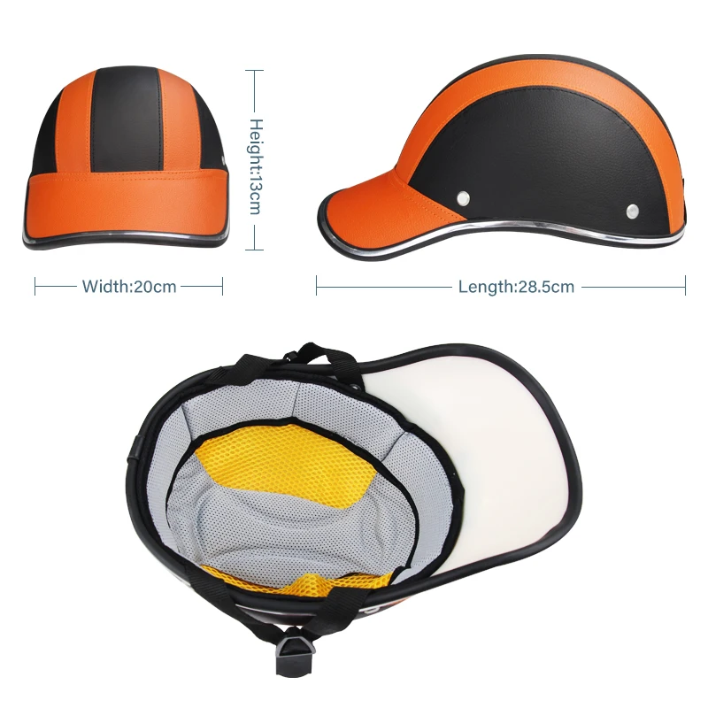 Mosodo Motorcycle Helmet Half Face Baseball Cap Bicycle Vintage Helmet for Men Women Electric Vehicle Safety Hard Hat