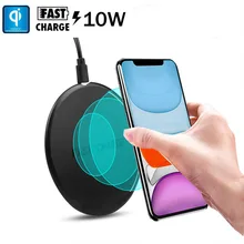 Беспроводное зарядное устройство 10 Вт Qi для samsung S9+ S10 Note 10 9, зеркальная Беспроводная зарядная подставка 7,5 Вт для iPhone 11 Pro Max XR huawei P30 Pro