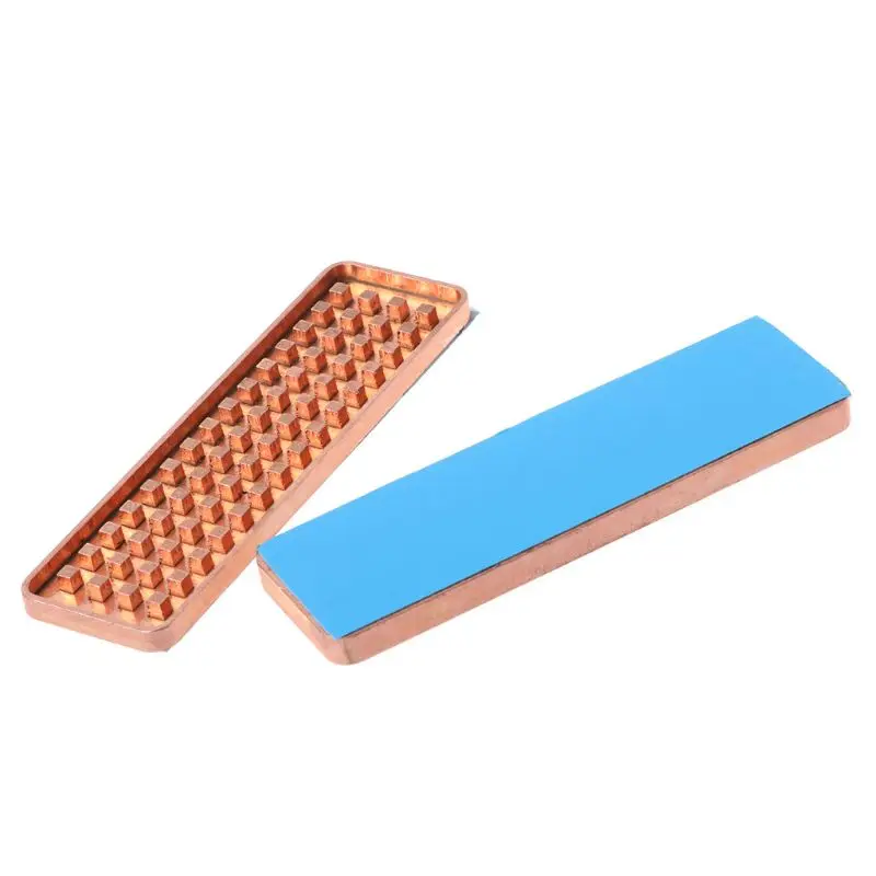 Прочный медный NVME NGFF M.2 теплоотвод 2280 SSD металлический лист теплопроводность силиконовый вафельный Вентилятор охлаждения M2 радиатор